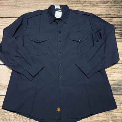 Workrite Fire Chief Shirt Mens 50 XL Black FR Flame Resistant IIIA 705NX NWT