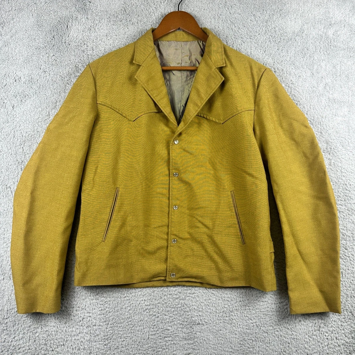 Gold Original Regular Size Vintage Outerwear Coats & Jackets for