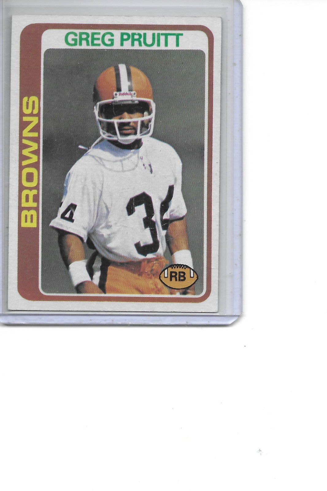 1978 Topps Greg Pruitt Cleveland Browns Football Card #245