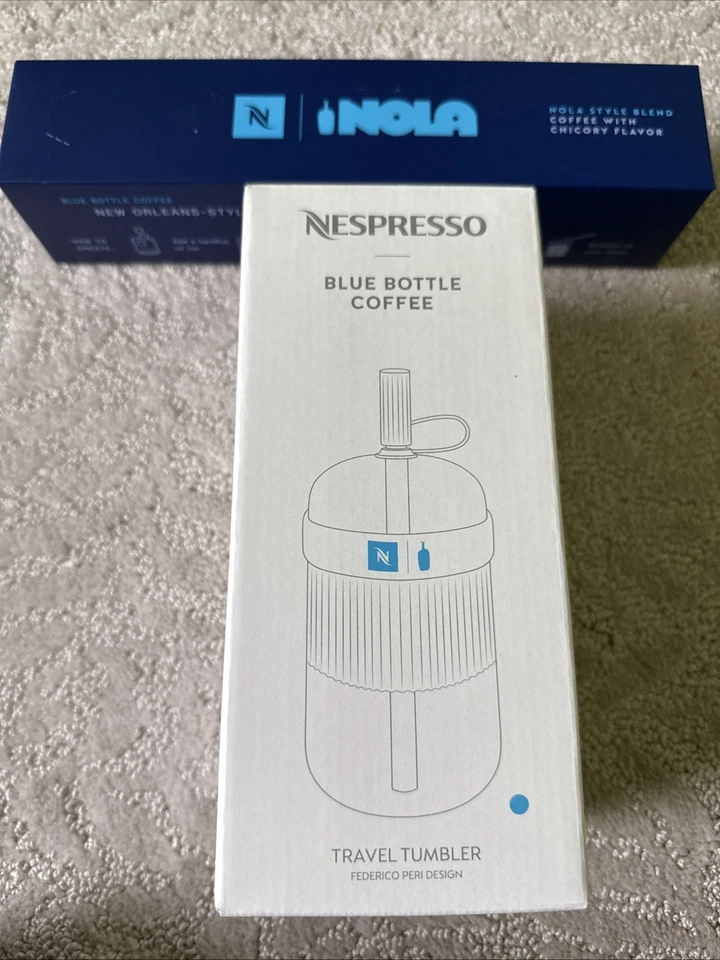 Vaso helado Nespresso X Blue Bottle NOLA Nomad edición limitada y 1 funda NUEVO Foto 2 de 4