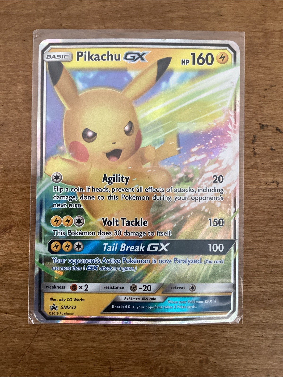 Damaged Pikachu GX - SM232 - SM Black Star Promos Pokemon SM Promos