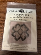Mill Hill Beginner's Counted Glass Bead Kit for Christmas C2 Blue Christmas NIP