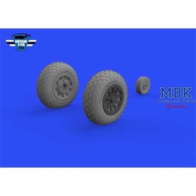 EDUARD ED648987 North American P-51B/ C wheels oval tread 1/48