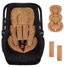 GFU Infant Car Seat Insert Head and Body Support, Reversible Newborn Brown