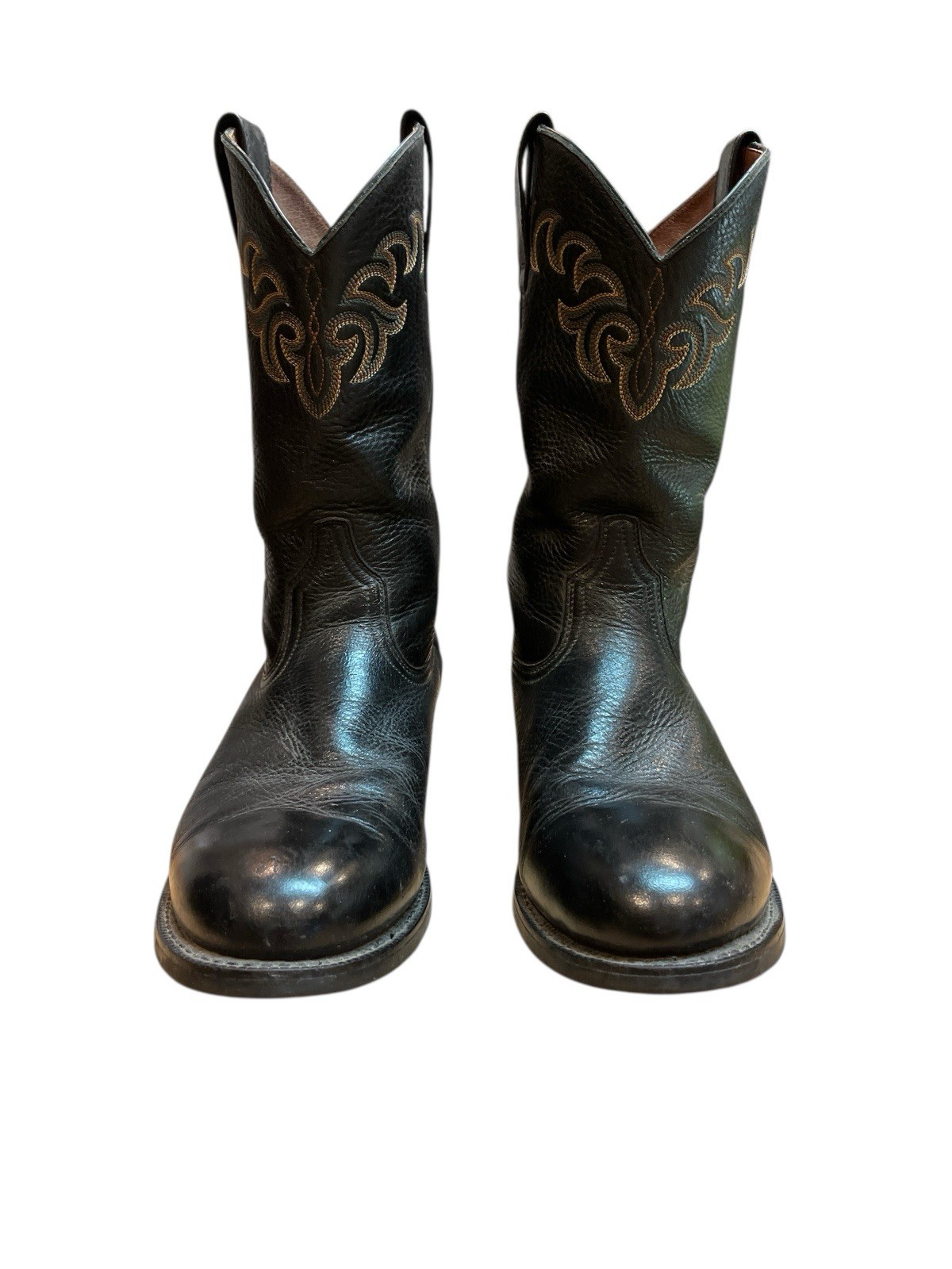 ARIAT Cobalt 35401 Black Leather Roper Cowboy Boots for Men Size 9D Western Style