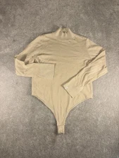 Athleta Keys Inner Strength Bodysuit Size 1x Beige Merino Wool Sweater NWOT