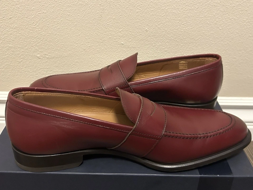 Nuevo Mocasín Paul Stuart Bane Cuero Penny Burdeos Oxblood Allen Para Hombres Talla 11 Foto 4 de 4