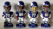 Minnesota Vikings "Purple People Eaters" Bobblehead Set 7 1/4" (ALL NEW IN BOX)