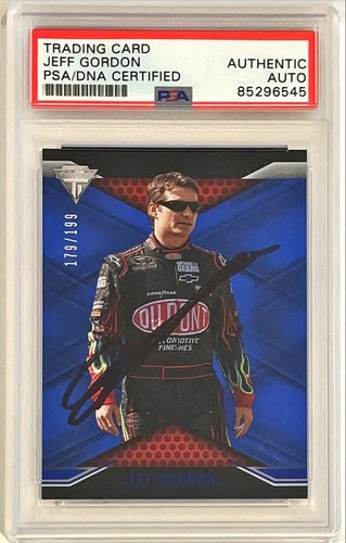 2022 Panini Titanium Chronicles Racing Jeff Gordon Signed Auto Card #19 PSA DNA