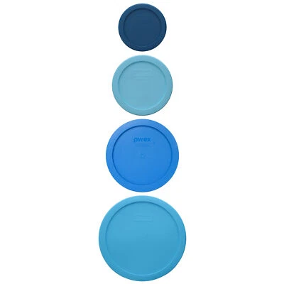 Pyrex 4 Lid Open Waters Bundle for 1-cup, 2-cup, 4-cup, and 6/7-cup Glass Bowls