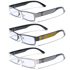 Non-Prescription Rectangular Men Women Clear Lens RX Optical Eye Glasses New