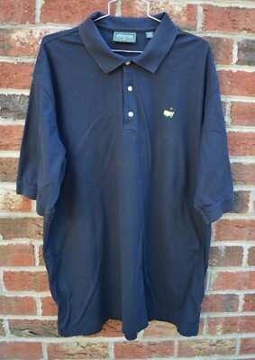 Masters Collection 60's Two Ply Mercerized Black Polo Augusta Masters Men's 2XL