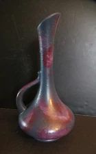 VTG Royal Haeger Pottery Impressive Art Ewer 52 12.5” Purple Blue Experimental
