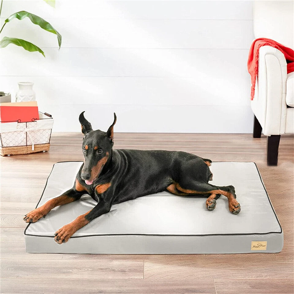 Hundematratze Hundekissen XXL grau weiß Hundebett Orthopädisch Bett für Hunde  - Bild 2 von 4