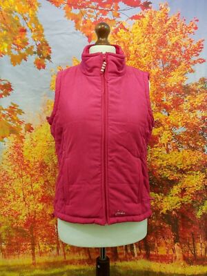 Tom Joules crimson pink purple 85% polyester Gilet. UK women's size 10