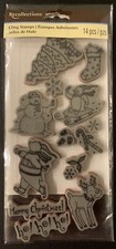 Recollections Merry Christmas Cling Rubber Stamp Set