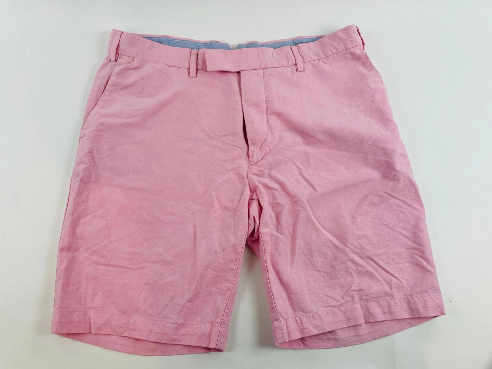 Polo Ralph Lauren Shorts Men's Size 36 Pink Flat Front Button Tab Chino
