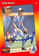 Tom Foley autographed Baseball Card (Montreal Expos) 1992 Donruss Triple Play #2