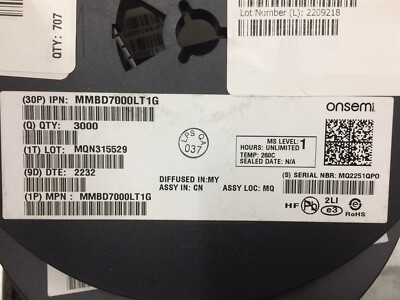 MMBD7000LT1G ON SEMI MMBD7000L DIODE ARRAY GP 100V SOT23 ROHS SMD 400 PIECES