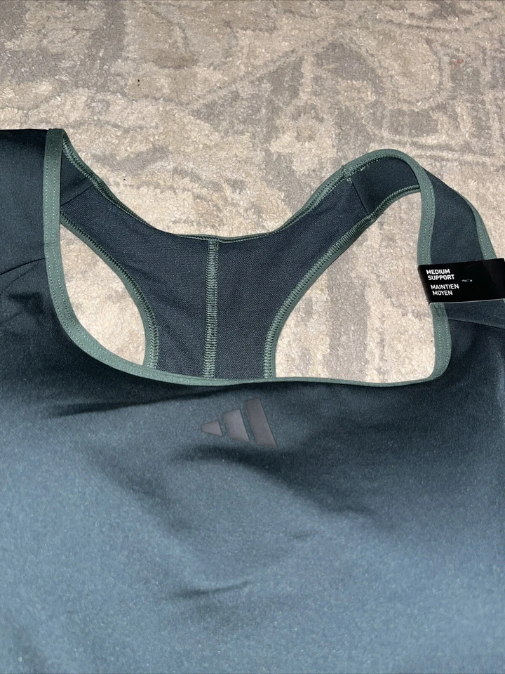 Adidas Aeroready зеленый тренировки йоги Sports бюстгальтер Sz 4XL XXXXL средний поддержки подушечки - Изображение 3 из 4
