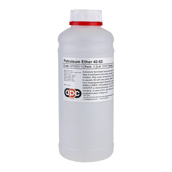 APC PURE Petroleum Ether 40°C - 60°C - 1 Litre (Petroleum Spirit) *Professional Seller*