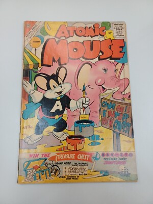Atomic Mouse #40 1961 Charlton - Superhero funny animals - Atomic Rabbit 