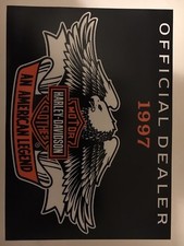 Harley Davidson Offical Dealer 1997 Fensteraufkleber, Stick von vorne - UK SELL