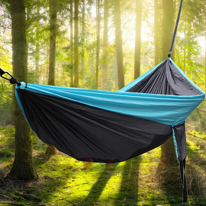 2 Person Double Camping Hammock Chair Bed Outdoor Hanging Swing 2