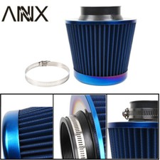 3 76mm Universal Car Air Filter High Flow Cold Air Intake Dry Cone Replacement