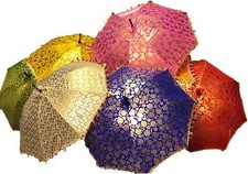 Lot Of 5Pc Wedding Party Decorative Sun Shade Parasol Handmade Boho Umbrella