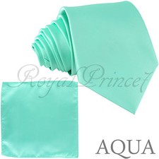New Microfiber Satin Solid Neck tie and  Pocket Square Hankie Set wedding Prom