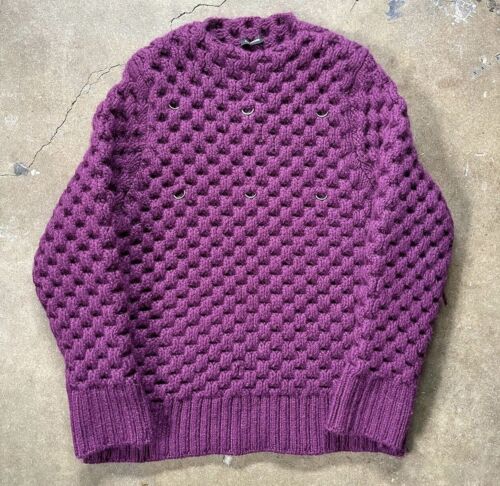 Pull en tricot en nid d'abeille surdimensionné Raf Simons/ponceuse Prada/Jil/ - Photo 1/5