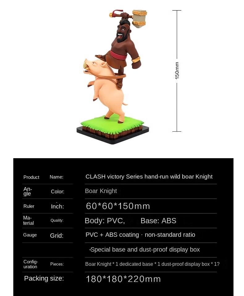 NEW COC Clash of Clans Hog Rider Figure Official Version 15cm