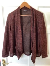 M & S womens red and black blazer cardigan size 12