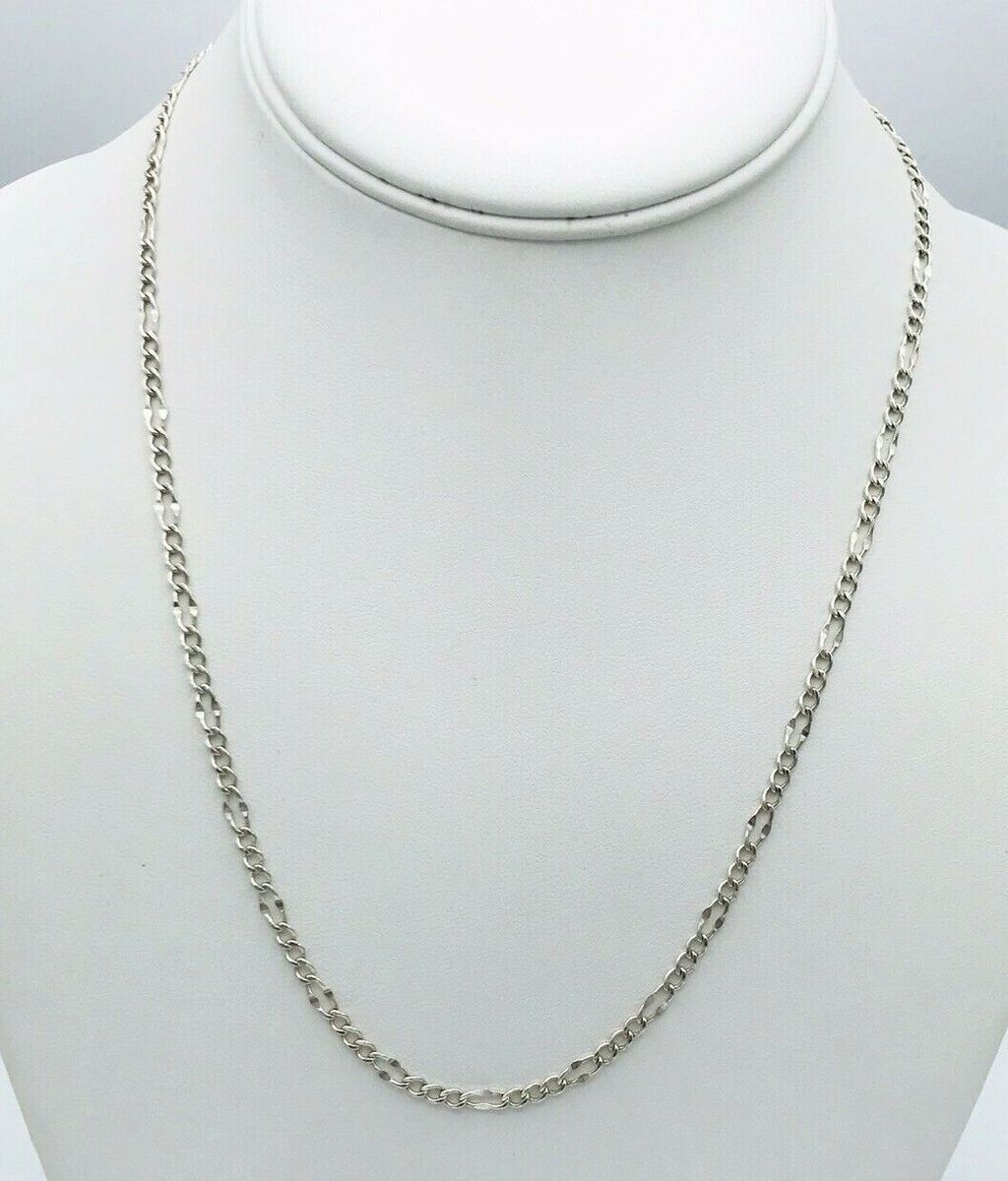 Sterling Silver 925 MD28V MEXICO Signed DV Figaro Chain Sterling Silver 925 MD28V MEXICO Signed DV Figaro Chain