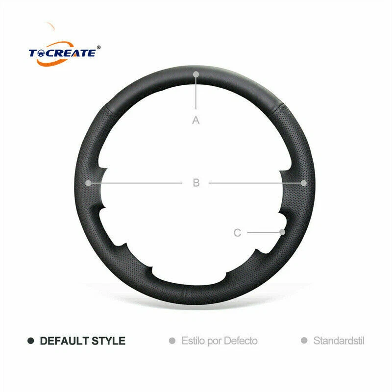 Cubierta de volante de cuero real para Toyota Land Cruiser Tundra Sequoia #BA03 Foto 4 de 4