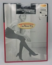 Talbots Pantyhose Microfiber Opaque Control Top Lycra 3D SzB  Chocolate Unopened