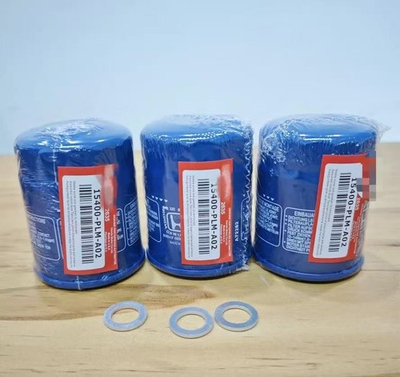 #ad NEW 3 Pack for Honda OEM Oil Filters WITH Drain Plug Washer 15400 PLM A02 $17.80