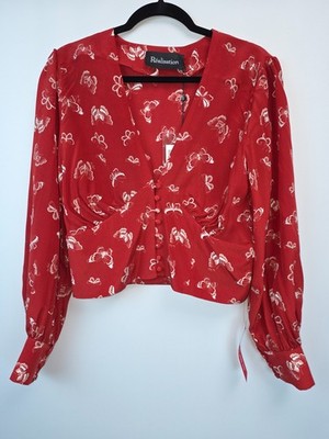 New! Realisation Par The Kaia in Red Butterfly, XL (100% Authentic) *Rare