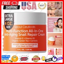Large 4oz 97.5 Snail Mucin Moisturizer Cream Korean Skin Care Day  Night Sn...
