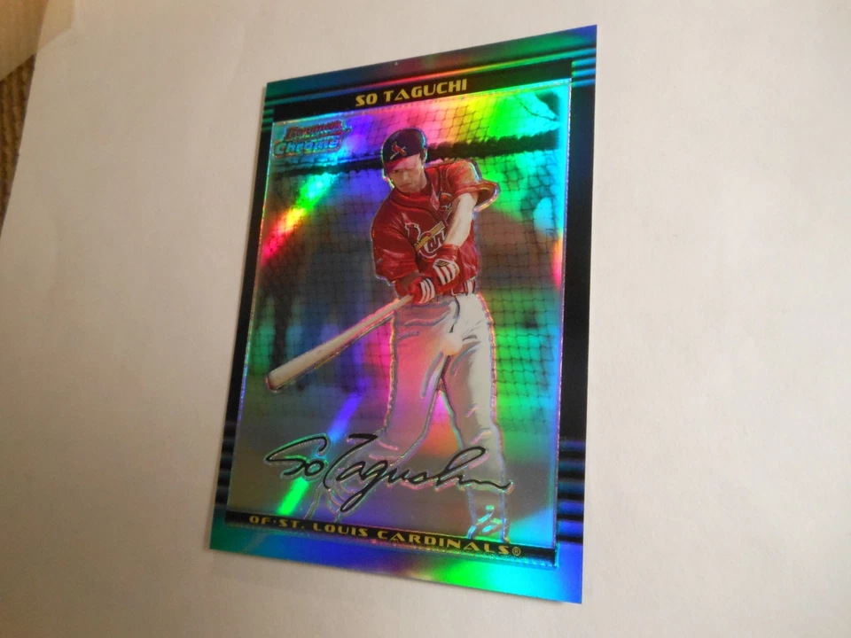 Refratores 2002 Bowman Chrome #404 So Taguchi #/500 - Imagem 2 de 4