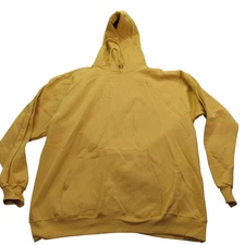 Hanes Ultimate Cotton PrintPro Adult XL Yellow Pullover Hoodie