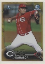 2016 Bowman Chrome Prospects Gold Refractor 37/50 Ian Kahaloa #BCP54 no9