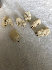 6pcs Polar Bear Animal Figurine, Collectible Figures