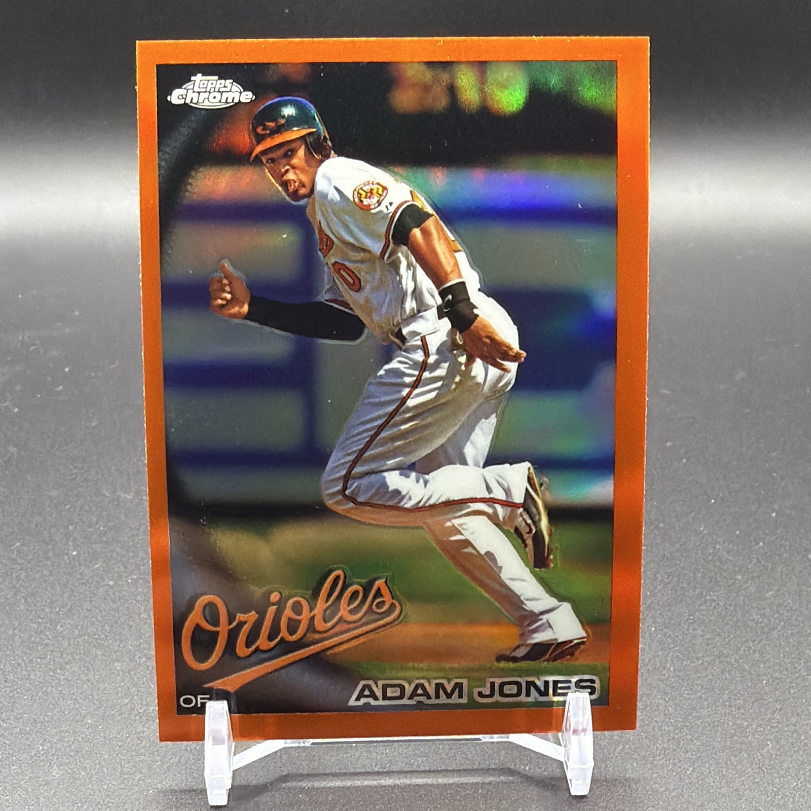 2010 Topps Chrome Adam Jones #10 Orange Refractor Baltimore Orioles