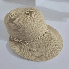 August Hat Company Straw Style Design Sun Gardening Beach Paper & Polyester Matl