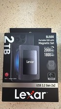 NEW 2TB Lexar SL500 Portable SSD Magnetic Set USB-C 3.2 Gen 2x2 - (SEALED)