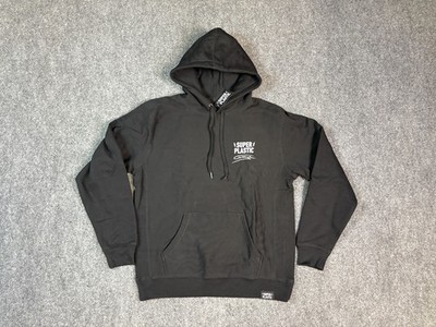 Superplastic Black Hoodie with Front Logo Kangaroo Pocket Mens Size Med