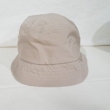 H&M Bucket Hat Tan Beige Canvas Casual Outdoor Sun Hat size large sun protection