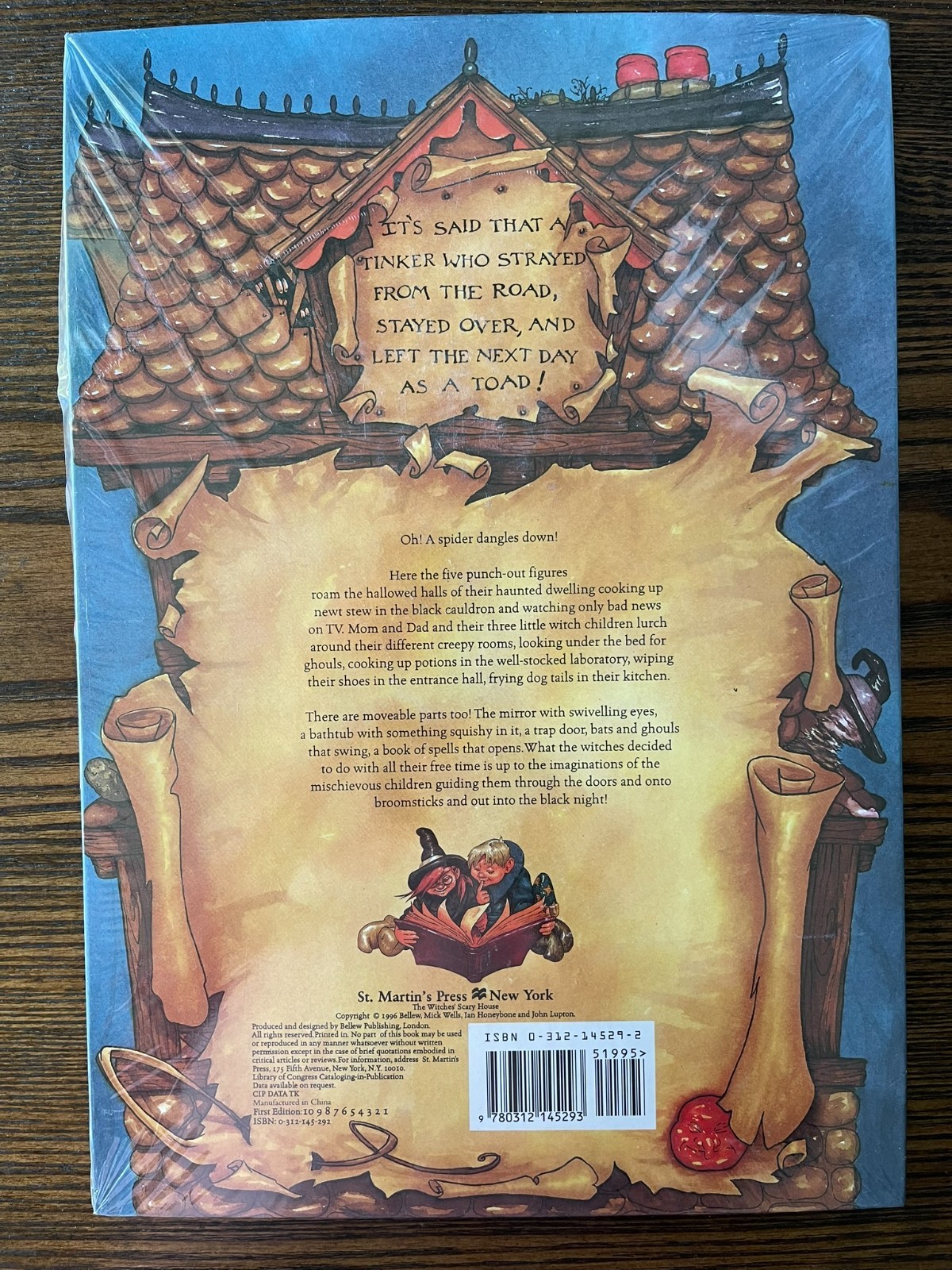 Witches Scary House by Mick Wells 1996 Pop Up Hardcover  OOP  Sealed - Thumbnail 2